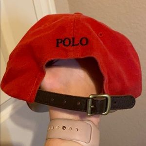 Red polo hat